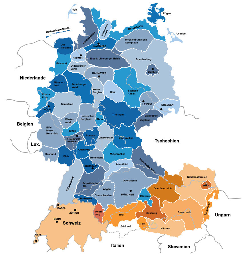 Gruppenreisen Karte
