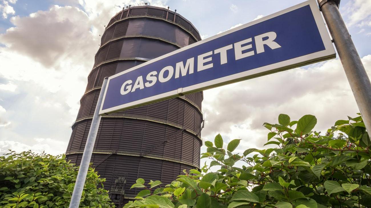 Imposanter Gasometer in Oberhausen 
